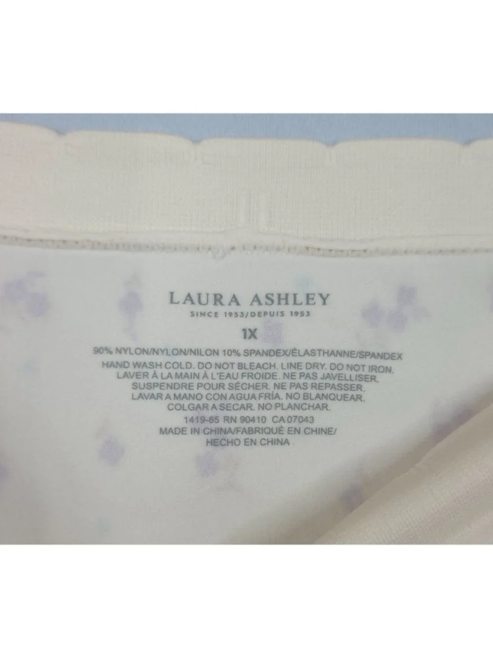 Laura Ashley Womens 5-Pack High-Waist Briefs Size 1X Soft Nylon Spandex